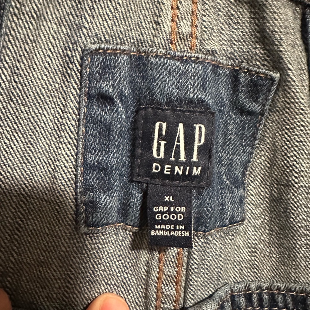 Gap Overalls Classic Relaxed Fit Straight Leg Medium‎ Wash Size XL Slouchy - Picture 9 of 10